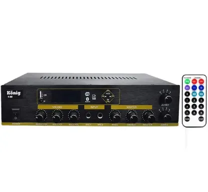König K-90 2 Zonlu 100 Watt Usb-Bluetooth-2 Bölgeli 2 Mik. Giriş Trafolu Anfi resmi