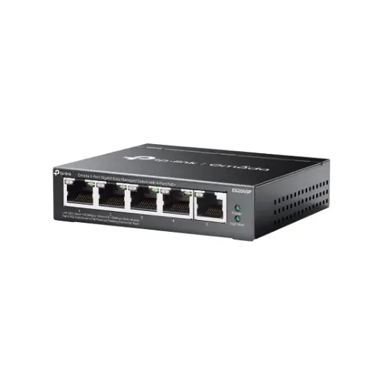 TP-LINK ES205GP 5 PORT YÖNETİLEBİLİR 65W POE SWITCH resmi