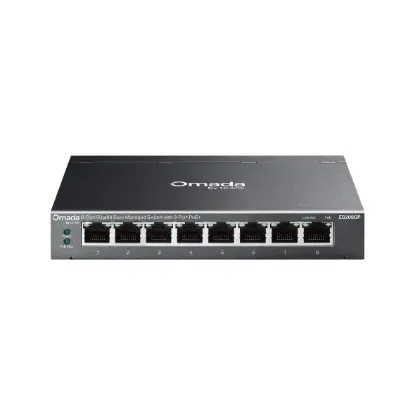 TP-LINK ES208GP 8 PORT YÖNETİLEBİLİR 64W POE SWITCH resmi