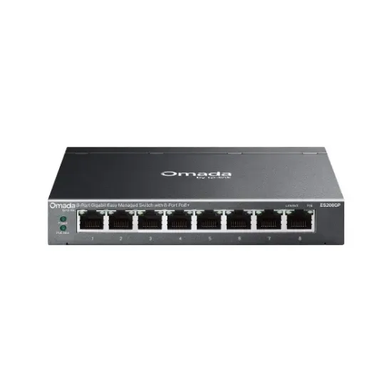 TP-LINK ES208GP 8 PORT YÖNETİLEBİLİR 64W POE SWITCH resmi