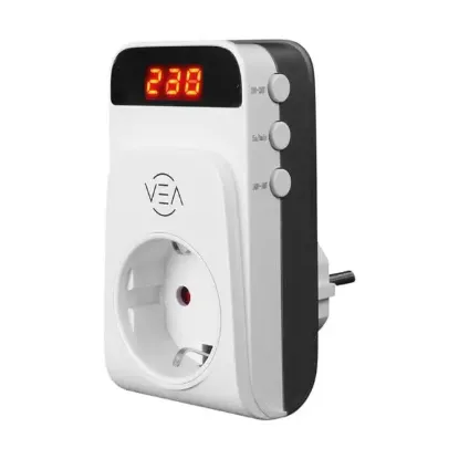 Vea VE-25530 15A 3520W Tekli Dijital Göstergeli Akım Korumalı Priz Aşırı Yüksek Gerilim resmi