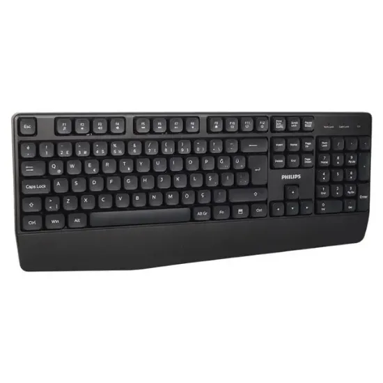 Philips SPT6348B USB Kablosuz Ofis Tipi Siyah Numpadli Türkçe Q Klavye Mouse Seti resmi