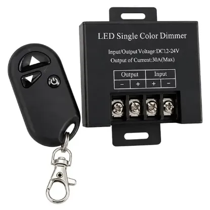 Powermaster PM-37845 12V-24V 30A Tek Renk Şerit LED Dimmer RF Uzaktan Kumandalı Kontrol Cihazı resmi