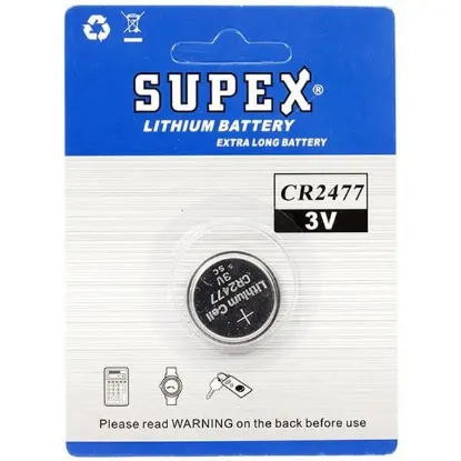 Supex CR2477 3 Volt Lityum Pil Tekli resmi