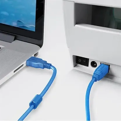 Fully G-534DB Şeffaf Mavi 3 Metre Usb Yazıcı Kablosu resmi