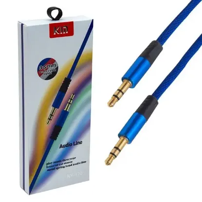 Powermaster Pm-3778 3.5 Mm Erkek/Erkek Lacivert Stereo Aux Kablo resmi