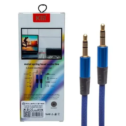 Powermaster Pm-3778 3.5 Mm Erkek/Erkek Lacivert Stereo Aux Kablo resmi