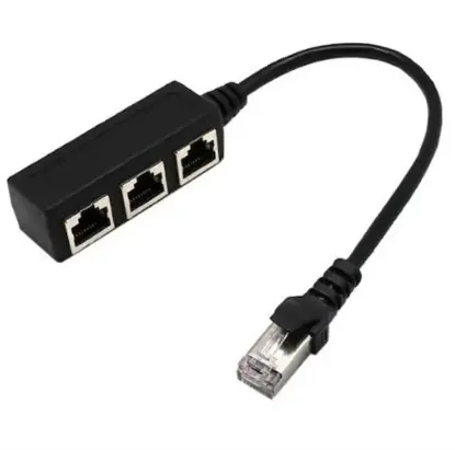 PowerMaster PM-25007 Ethernet RJ45 3'lü Dağıtıcı Splitter resmi