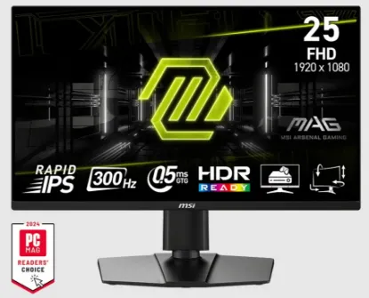 24.5 MSI MAG 255PXF 0.5MS 300HZ GTG FHD FLAT IPS resmi