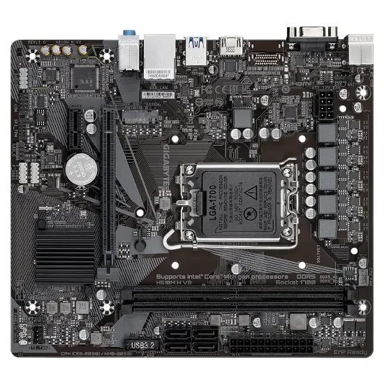 GIGABYTE H610M H V2 DDR5 5600Mhz(OC) HDMI M.2 mATX 1700p resmi