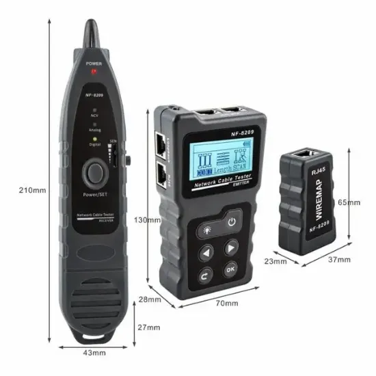Noyafa NF-8209 Poe Destekli Kablo Bulucu ve Arıza Tespit Cihazı resmi