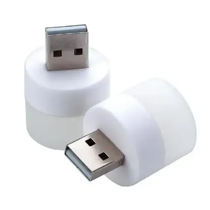 PowerMaster PM-20919 PowerBank İçin Taşınabilir USB Beyaz Led Gece Lambası resmi