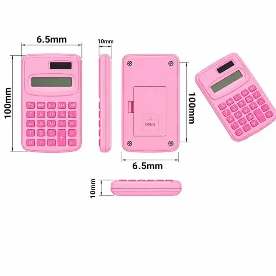 PowerMaster PM-25421 Pembe Mini Hesap Makinesi resmi