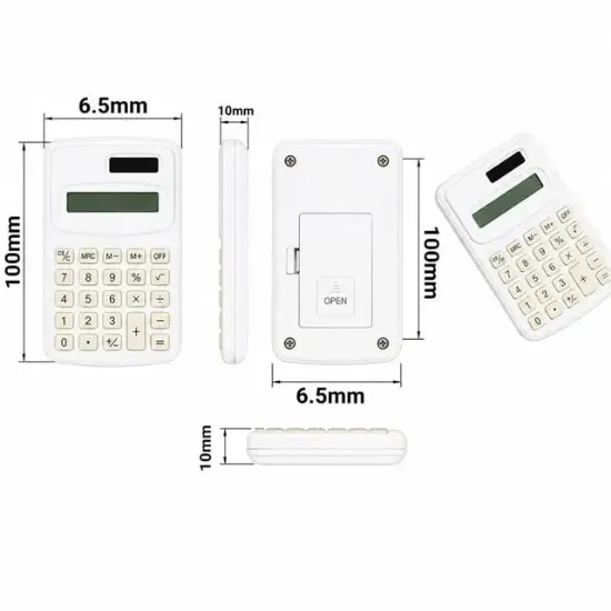 PowerMaster PM-25423 Beyaz Mini Hesap Makinesi resmi