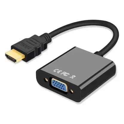 PowerMaster PM-2162 HDMI TO VGA Aktif Görüntü Çevirici Dönüştürücü Adaptör Ses Çıkışsız resmi