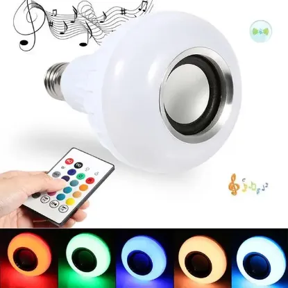 Powermaster Bluetooth Müzik Çalar + Kumandalı Rgb Led Ampul OM-30 resmi