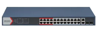 HIKVISION DS-3E1326P-EI(B) 24 PORT 24XFE+2XGE 370W YÖNETİLEBİLİR POE SWİTCH resmi