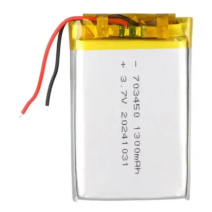 PowerMaster 703450 3.7V 1300mAh Lityum Polimer (Li-po) Batarya Ciklet Pil resmi