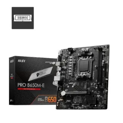 MSI PRO B650M-E DRR5 6800MHZ(OC) AM5 HDMI VGA mATX resmi