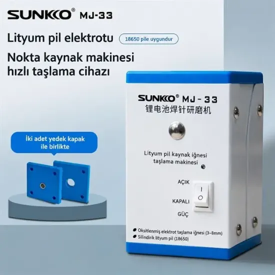 Sunkko MJ-33 Pil ve Punta Kalemi Taşlama Makinesi Elektrot ve 18650 Zımpara Cihazı resmi