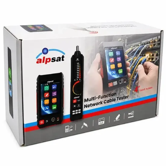 Alpsat AS328 RJ45 - Fiber Optik Çok Fonksiyonlu Kablo Test Cihazı resmi