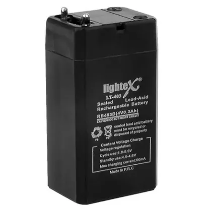 Lightex LT-403 4 Volt 0.3 Amper Akü resmi