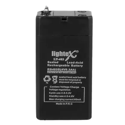 Lightex LT-403 4 Volt 0.3 Amper Akü resmi