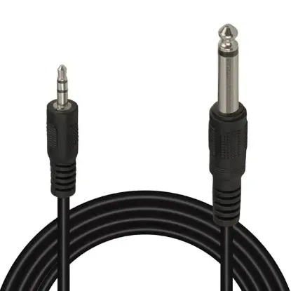 Powermaster PM-15917 Siyah 6.3 Mm Gitar to 3.5 Mm Stereo Ara Kablo (1.4 Metre) resmi