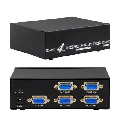 Powermaster PM-6228 4 Portlu 250 Mhz Monitör Çoklayıcı VGA Splitter Dağıtıcı resmi