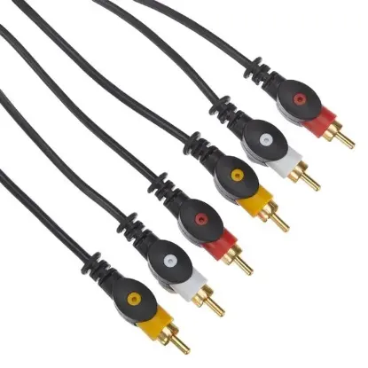 PowerMaster PM-3251 3 RCA TOS 15 Metre Kablo Video Audio Stereo Ses resmi