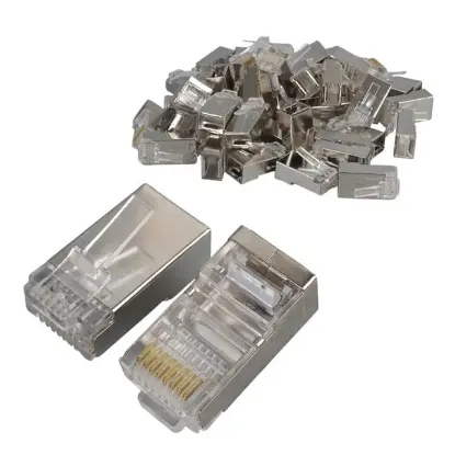 Metal RJ45 Cat5 100 Adet Metal Uç 8p/8c resmi