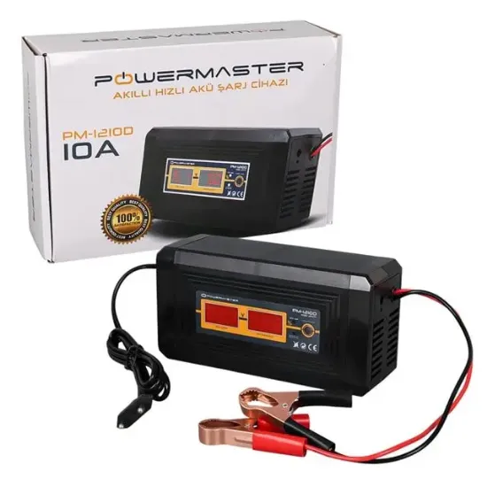 Powermaster SON-1210D 12 Volt 10 Amper Akıllı Akü Şarj Cihazı resmi
