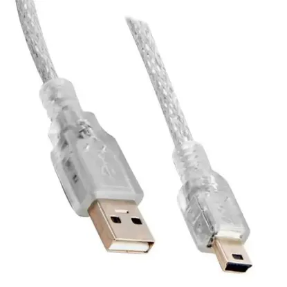 Powermaster USB 2.0 Şeffaf 3 Metre Mini 5 Pin Kablo resmi