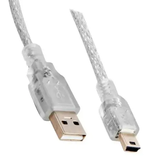 Powermaster USB 2.0 Şeffaf 3 Metre Mini 5 Pin Kablo resmi