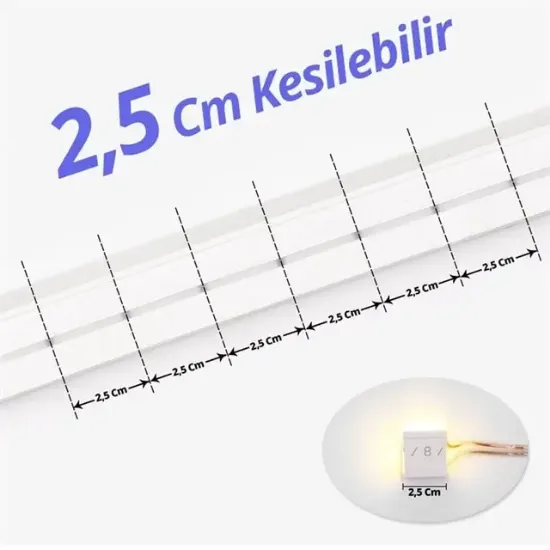 Powermaster 12 Volt 100 Metre Pembe Neon Şerit Led resmi