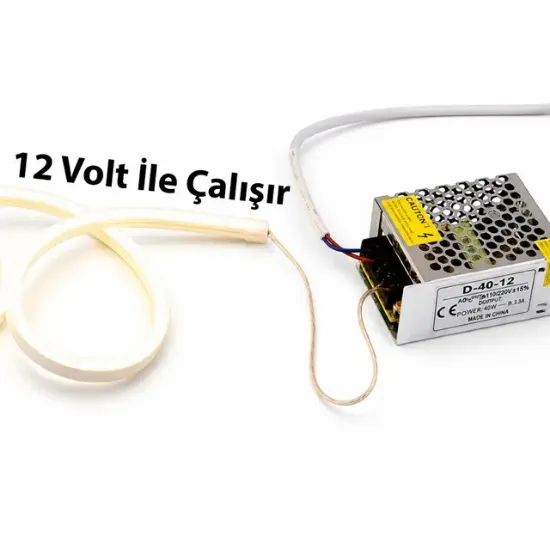 Powermaster 12 Volt 100 Metre Pembe Neon Şerit Led resmi