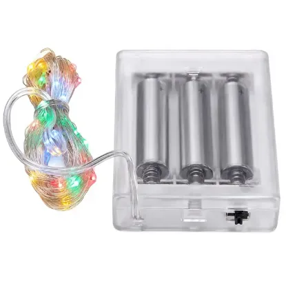 Powermaster PM-2556 3 Metre Pilli Rengarenk Peri LED Işık Esnek Tel Tasarımlı Dekoratif Aydınlatma resmi