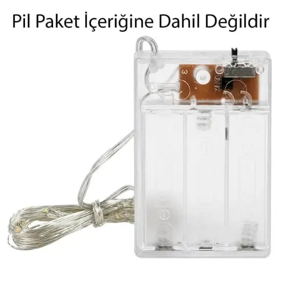 Powermaster PM-2556 3 Metre Pilli Rengarenk Peri LED Işık Esnek Tel Tasarımlı Dekoratif Aydınlatma resmi