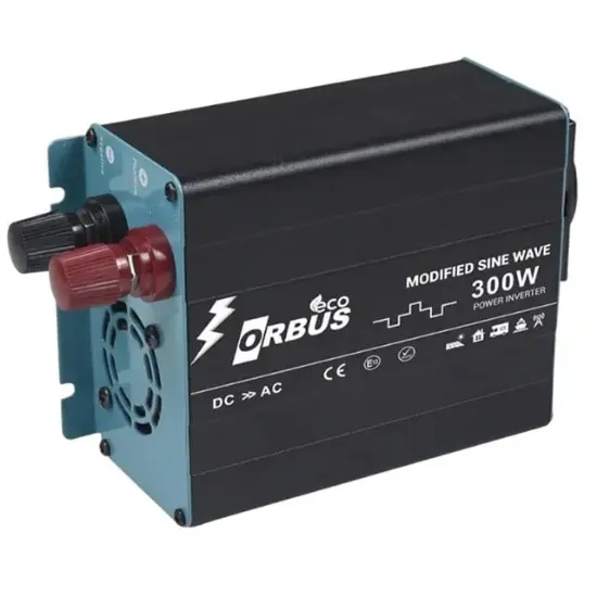 Orbus MSE300W 12 Volt -300 Watt 220V AC 50Hz 600 Watt Surge Eco Modified Sinus İnverter               resmi