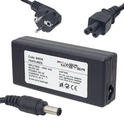 Powermaster PM-11404 19 Volt - 4.74 Amper 5.5*3.0  Mm Uçlu Adaptör (Samsung Notebook) resmi