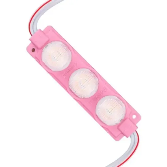 12 Volt 3 Watt Pembe LED Modül - 74x20 mm - 3030 Çip resmi