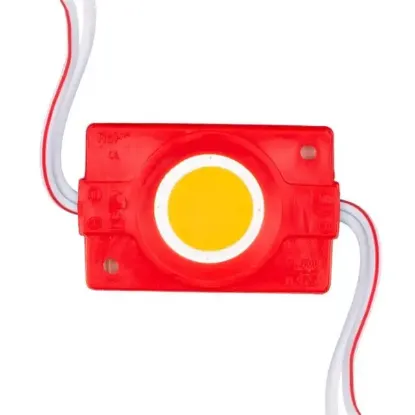 12 Volt 2.4 Watt Kırmızı COB LED Modül - 40x22 mm resmi