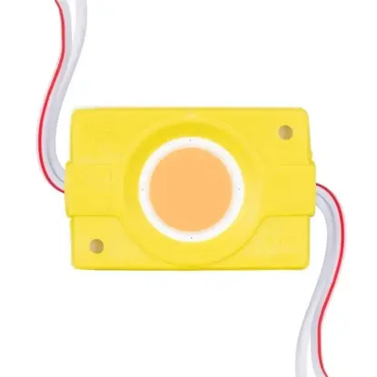 12 Volt 2.4 Watt Sarı COB LED Modül - 40x22 mm resmi