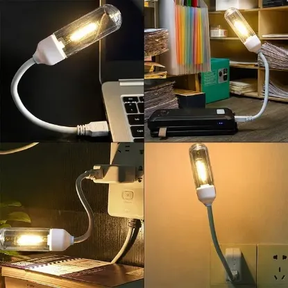Powermaster PM-25791 Esnek Gövdeli USB Günışığı COB Led Edison Masa ve Kitap Okuma Lambası resmi