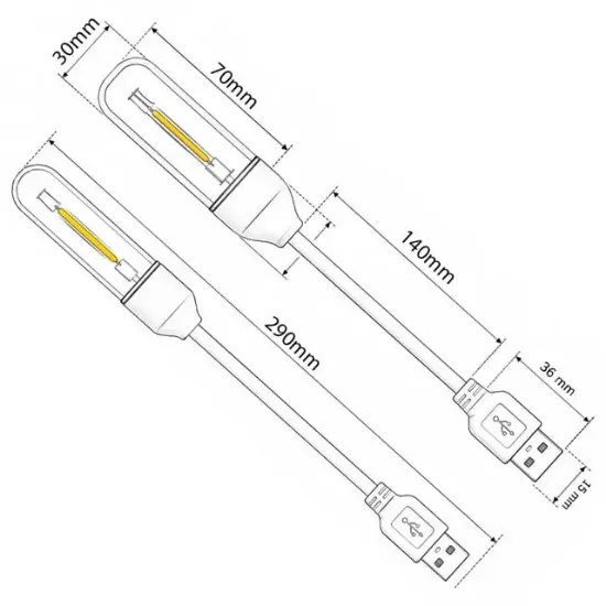 Powermaster PM-25791 Esnek Gövdeli USB Günışığı COB Led Edison Masa ve Kitap Okuma Lambası resmi