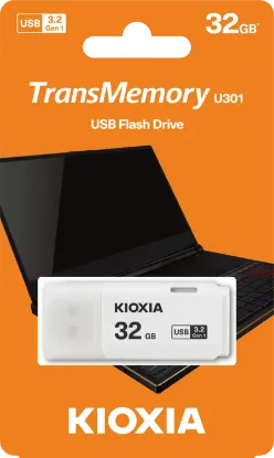 32GB USB3.2 GEN1 KIOXIA BEYAZ USB BELLEK LU301W032GG4 resmi
