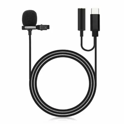 Powermaster JH-042-A Cep Telefonu için Type-C Girişli Youtuber Yaka Mikrofonu resmi