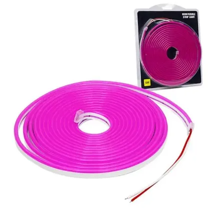 Powermaster 12 Volt 5 Metre Silikonlu Mor Neon Led Şerit resmi