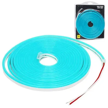 Powermaster 12 Volt 5 Metre Silikonlu Buz Mavisi Neon Led Şerit resmi