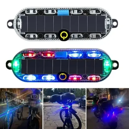 Powermaster PM-25928 Güneş Enerjili Çok Renkli LED Flaşörlü İkaz Lambası Su Geçirmez resmi
